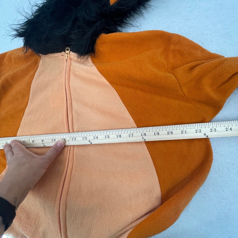 Disney The Lion King Scar Fleece Union Suit Pajamas Orange Black SM Costume - Picture 10 of 13
